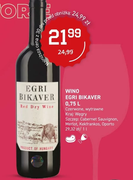 Wino wytrawne Egri Bikaver