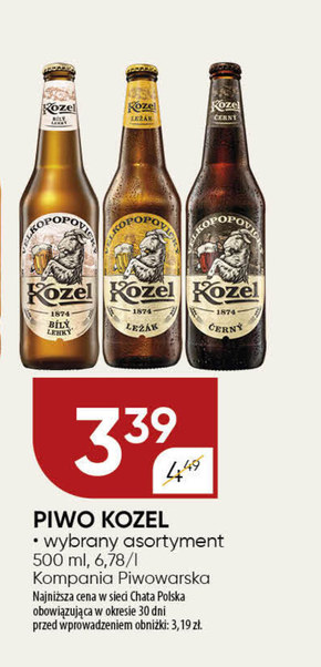 Piwo Kozel niska cena