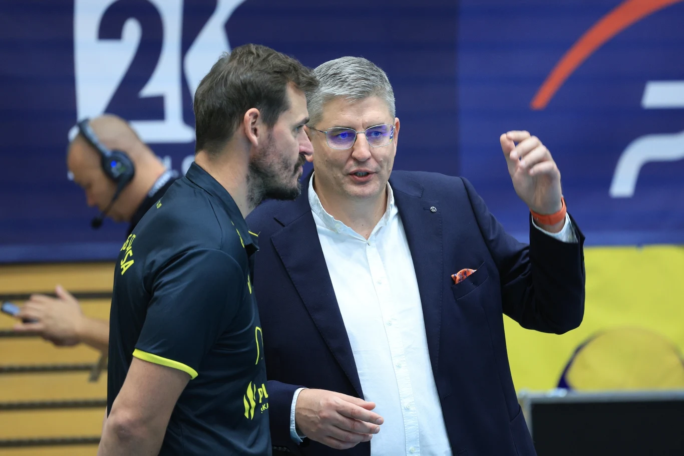 Daniel Pliński i Robert Prygiel, trener i prezes PSG Stali Nysa