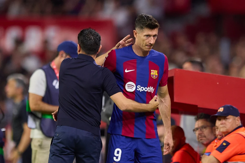 Xavi i Robert Lewandowski Xavi i Robert Lewandowski