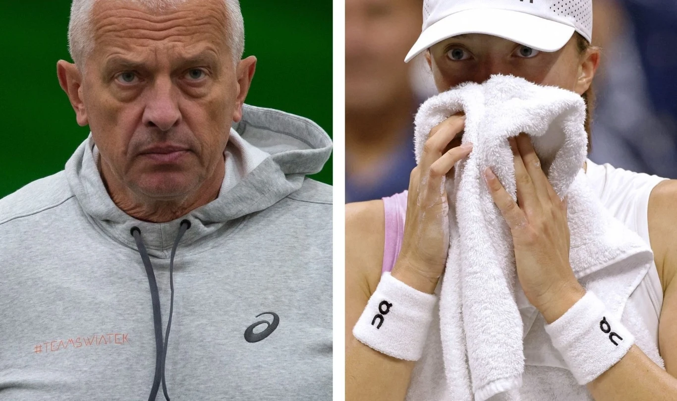 Tomasz Świątek i jego młodsza córka, Iga Świątek Tomasz Świątek i jego młodsza córka, Iga Świątek