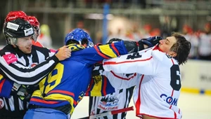 Kadr z meczu Podhale Nowy Targ - Comarch Cracovia