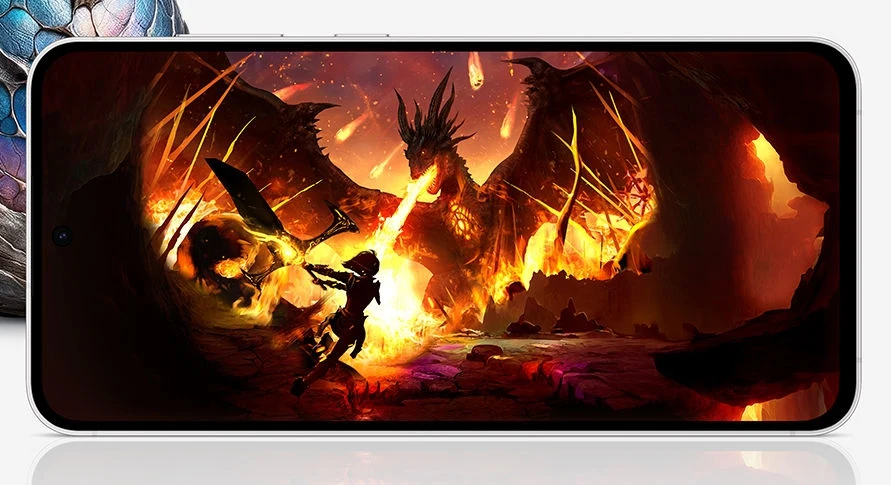 Samsung Galaxy S24 FE ma 6,7-calowy ekran AMOLED. Samsung Galaxy S24 FE ma 6,7-calowy ekran AMOLED.