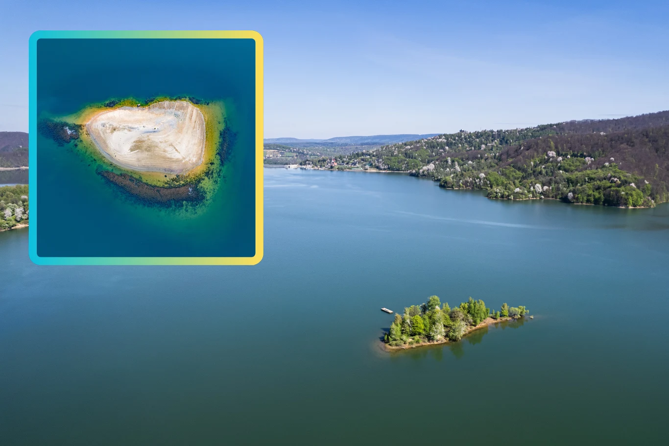 Na Jeziorze Solińskim wyłoniła się z wody Wyspa Okresowa. To nie lada atrakcja dla turystów przybyłych w Bieszczady.