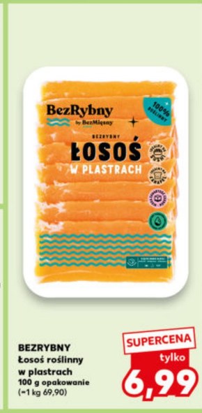 BezRybny Bezrybny łosoś w plastrach 100 g niska cena