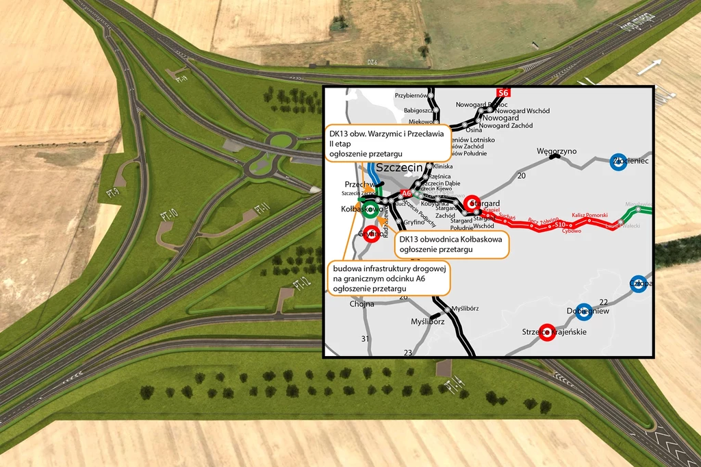 Kluczowe inwestycje w okolicach Szczecina. Usprawnią komunikacje 