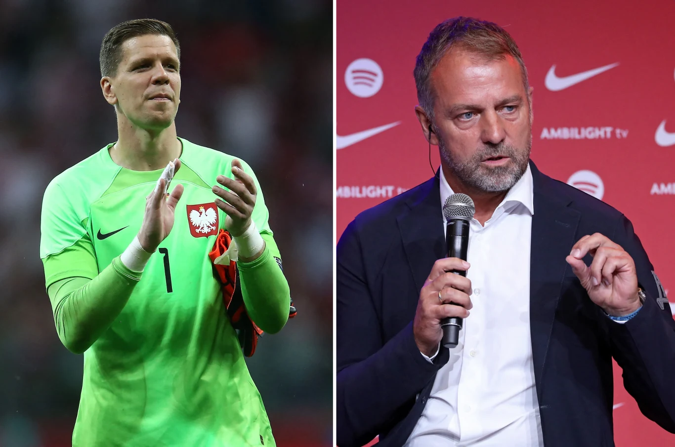 Wojciech Szczęsny i Hansi Flick