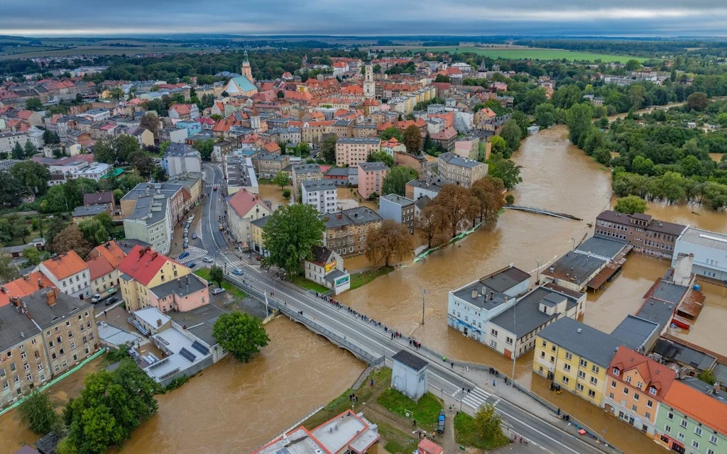 Prudnik podczas powodzi