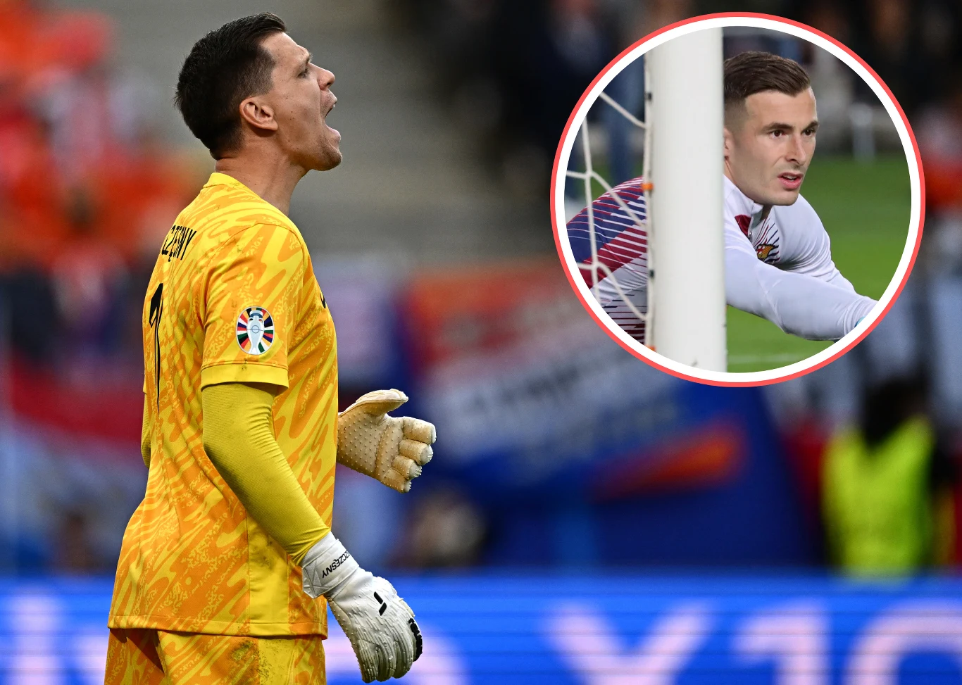 Na zdjęciu Wojciech Szczęsny oraz bramkarz FC Barcelona - Inaki Pena