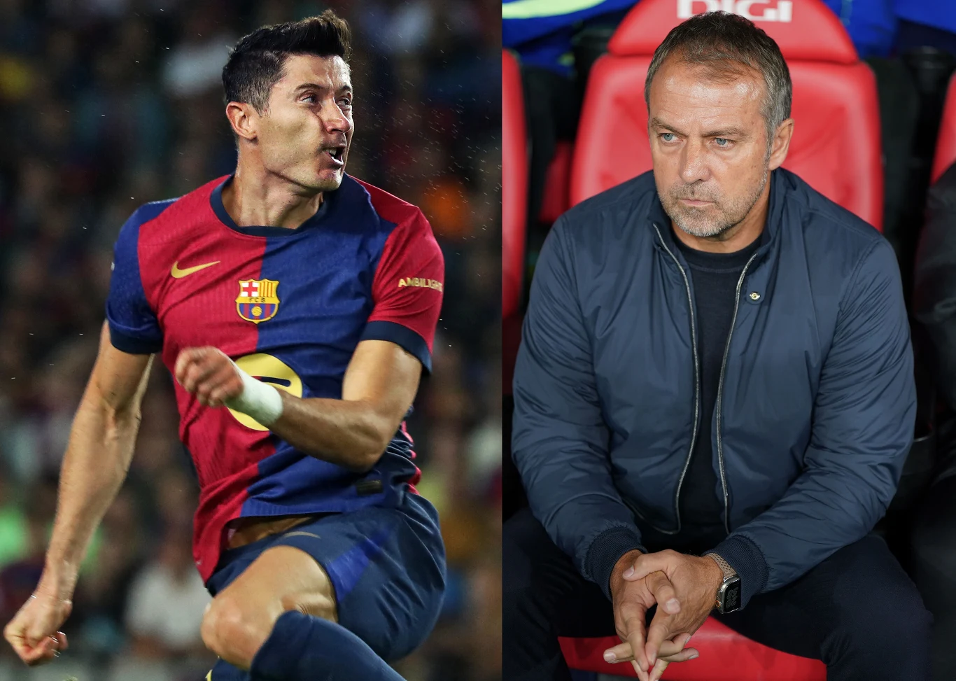 FC Barcelona. Robert Lewandowski i Hansi Flick FC Barcelona. Robert Lewandowski i Hansi Flick