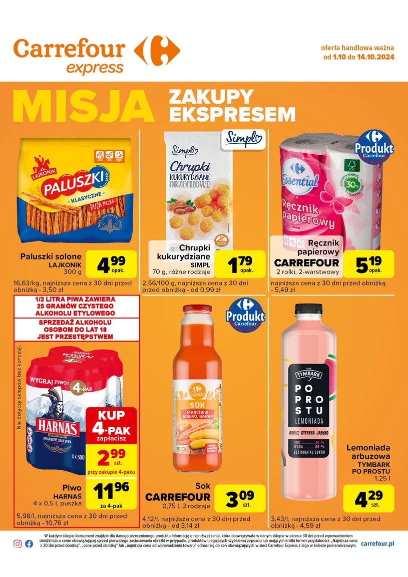 Gazetka promocyjna Carrefour Express - ważna od 01. 10. 2024 do 13. 10. 2024