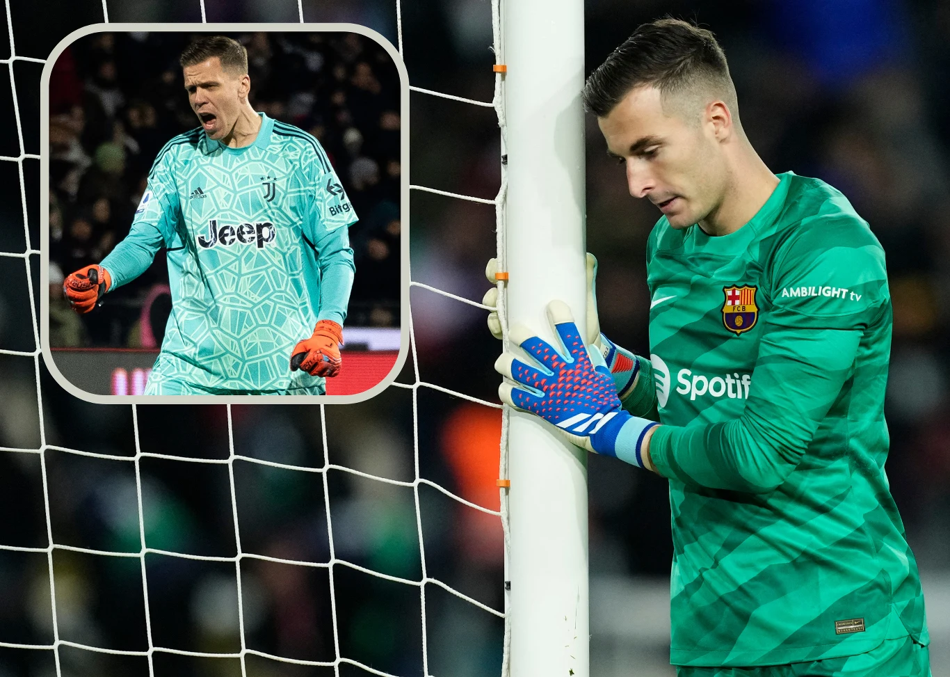 FC Barcelona. Na zdjęciu Wojciech Szczęsny oraz Inaki Pena