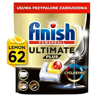 Finish Ultimate Plus Lemon Kapsułki do mycia naczyń w zmywarce 756,4 g (62 sztuki) - 1