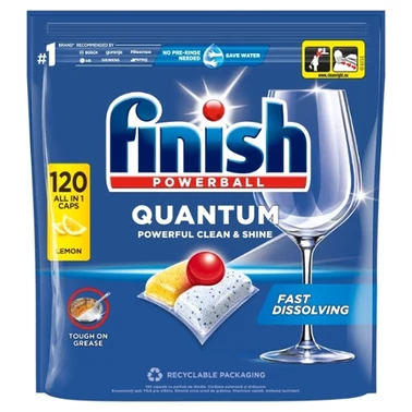 Finish Quantum Lemon Kapsułki do mycia naczyń w zmywarce 1248 g (120 sztuk) - 0