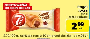 7 Days Super Max Rogalik z nadzieniem kakaowym 110 g niska cena