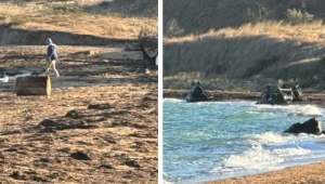 Rosjanie starają się zabezpieczyć most Krymski przed atakami. Elementy konstrukcji nie wytrzymały sztormu