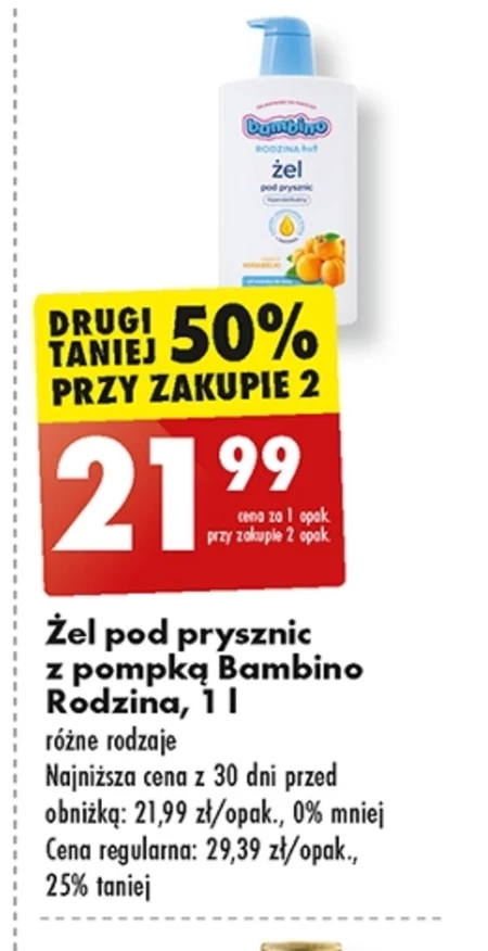 Bambino Rodzina Żel pod prysznic o zapachu mirabelki 1000 ml