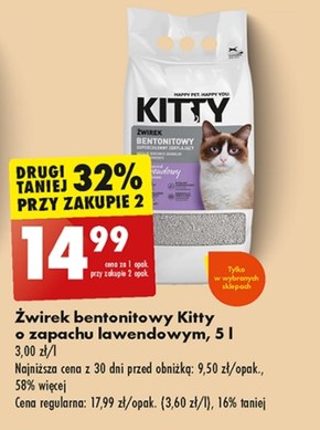 Żwirek bentonitowy Kitty niska cena