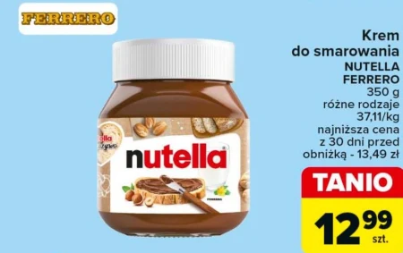 Nutella Krem do smarowania z orzechami laskowymi i kakao 350 g