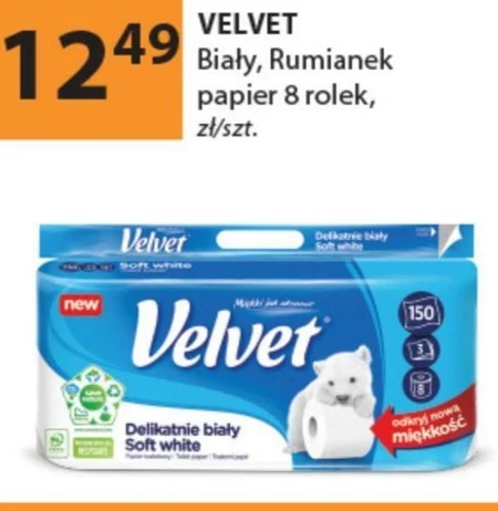 Velvet Papier toaletowy delikatnie biały 8 rolek