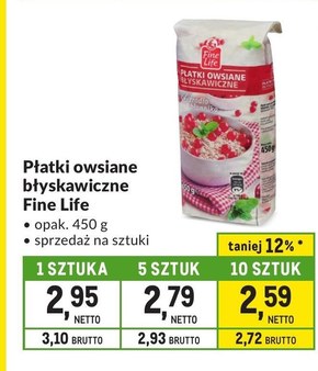 Płatki owsiane Fine life niska cena