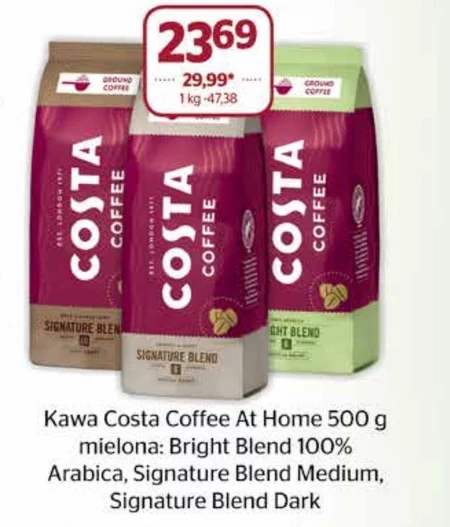 COSTA COFFEE Signature Blend Kawa palona mielona 500 g