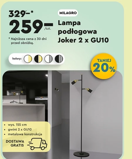 Lampa podłogowa MILAGRO