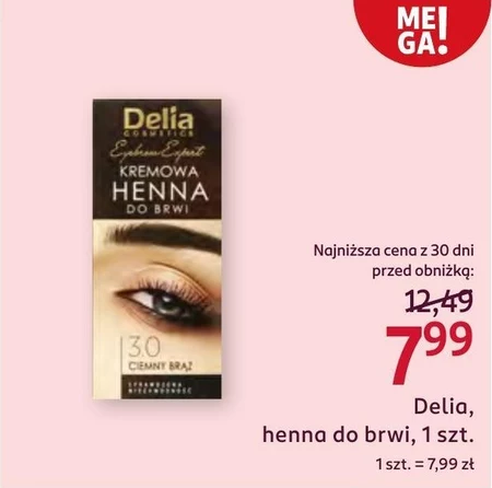 Delia Cosmetics Eyebrow Expert Kremowa henna do brwi 3.0 ciemny brąz