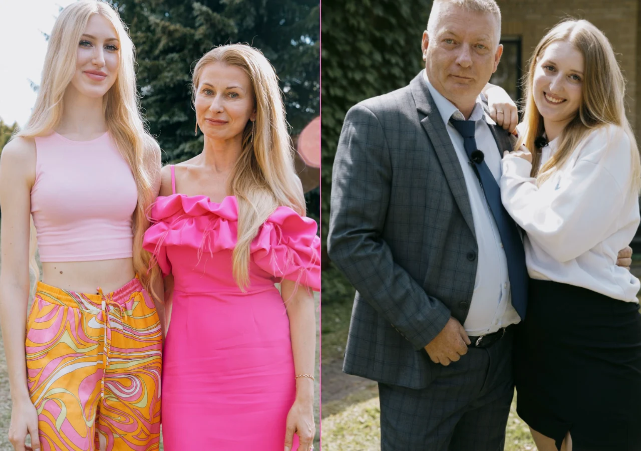 Alicja z córką Patrycją, Jacek z córką Zosią z "Moja mama i twój tata" Alicja z córką Patrycją, Jacek z córką Zosią z "Moja mama i twój tata"