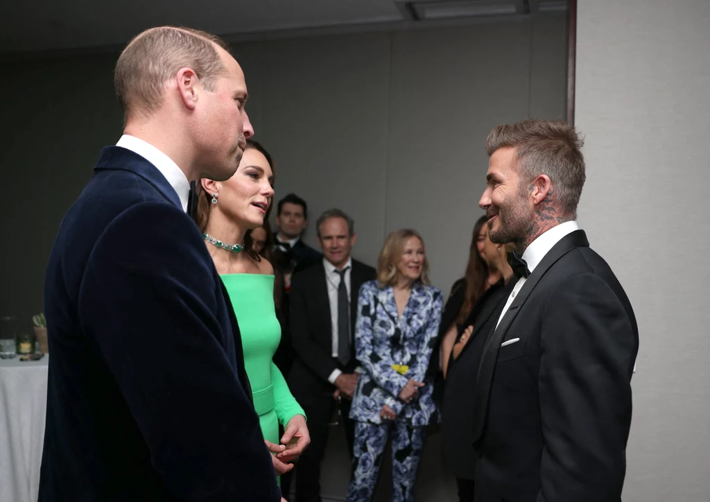 Książę William, księżna Kate i David Beckham Książę William, księżna Kate i David Beckham
