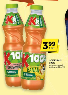 Kubuś 100% Sok jabłko marchew brzoskwinia 850 ml niska cena