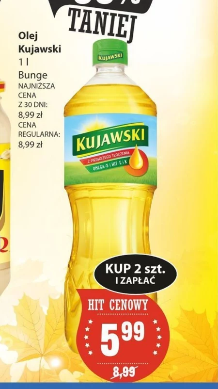 Kujawski Olej rzepakowy z pierwszego tłoczenia 1 l