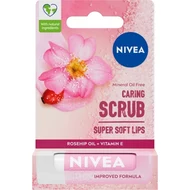 Nivea Caring Lip Scrub Pielęgnujący peeling do ust Dzika Róża 5,5 ml