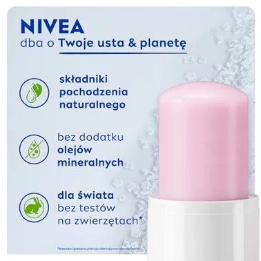 Nivea Caring Lip Scrub Pielęgnujący peeling do ust Dzika Róża 5,5 ml - 1