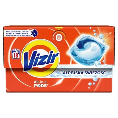 Vizir Platinum PODS Alpine Fresh Kapsułki do prania, 18 prań - 0