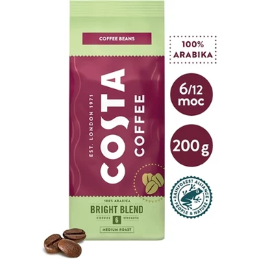 COSTA COFFEE Bright Blend Medium Roast Kawa ziarnista palona 200 g - 0