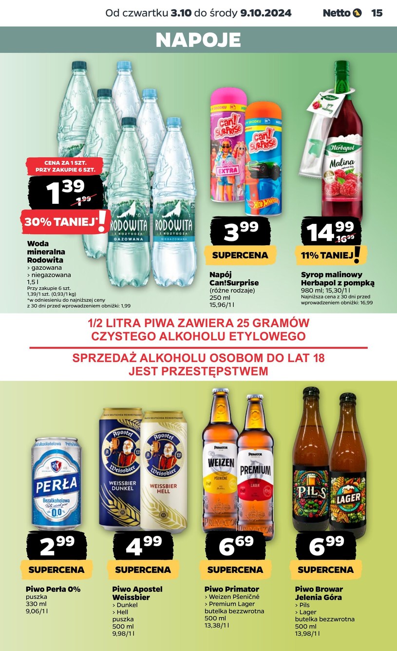 Gazetka: Wielkie oszczędzanie z Netto  - strona 15