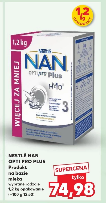 NAN OPTIPRO Plus 4 Produkt na bazie mleka dla małych dzieci 1,2 kg (2 x 600 g)