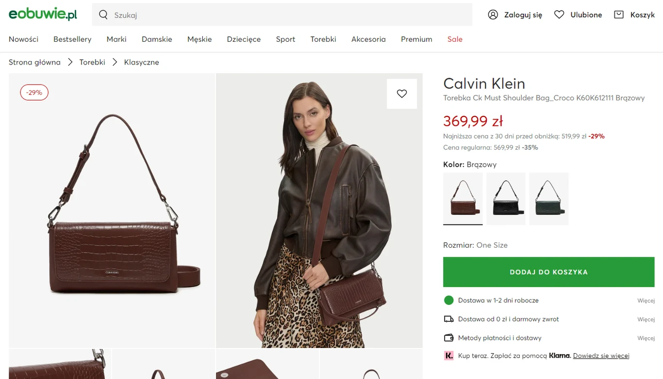 Torebka Calvin Klein na eobuwie.pl