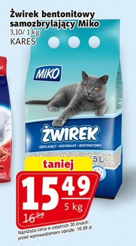 Żwirek bentonitowy Miko