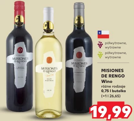 Wino półwytrawne Misiones de rengo