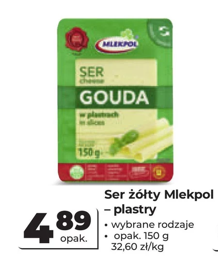 Mlekpol Ser gouda w plastrach 150 g
