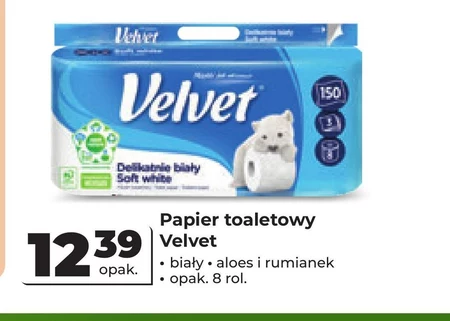 Velvet Papier toaletowy delikatnie biały 8 rolek