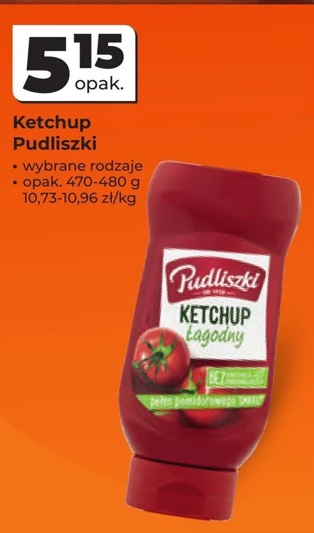 Pudliszki Ketchup łagodny 480 g