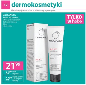 Oxygenetic Relift Ultranaprawcze serum do twarzy na noc 50 ml niska cena