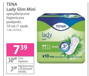 TENA Lady Slim Mini Specjalistyczne podpaski 10 sztuk niska cena