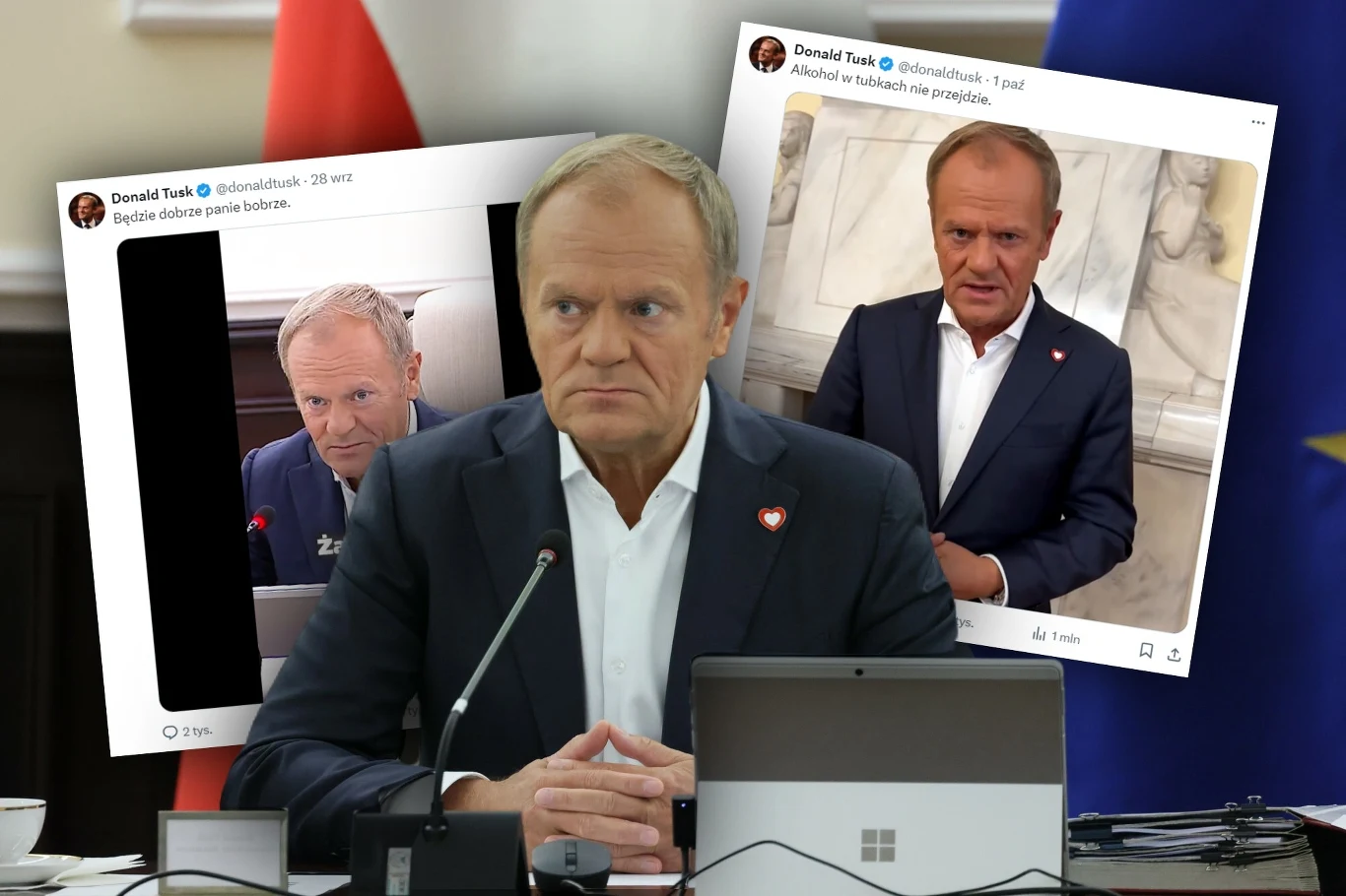 Wpisy premiera w serwisie X. Donald Tusk informował między innymi o walce z alko-tubkami i prostował komunikat o zabezpieczeniu wałów przed bobrami Wpisy premiera w serwisie X. Donald Tusk informował między innymi o walce z alko-tubkami i prostował komunikat o zabezpieczeniu wałów przed bobrami