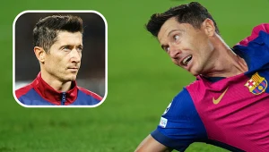 Robert Lewandowski podczas meczu FC Barcelona