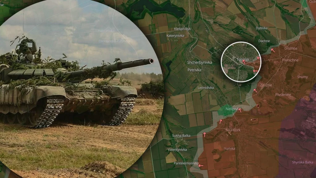 Rosjanie nacierają na Torećk Rosjanie nacierają na Torećk