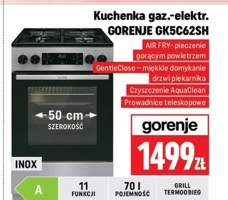 Kuchenka gazowo-elektryczna Gorenje